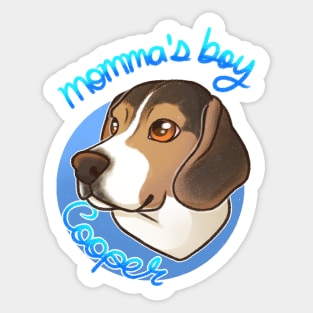 Cooper Momma's Boy Sticker